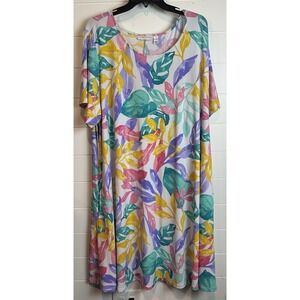 Women's Susan Graver Liquid Knit A-Line Dress‎ Petite 4X